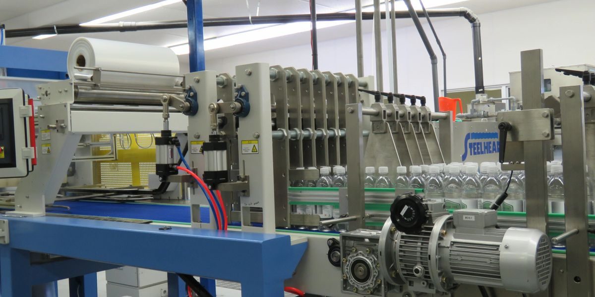 Automated bottling line at the facility