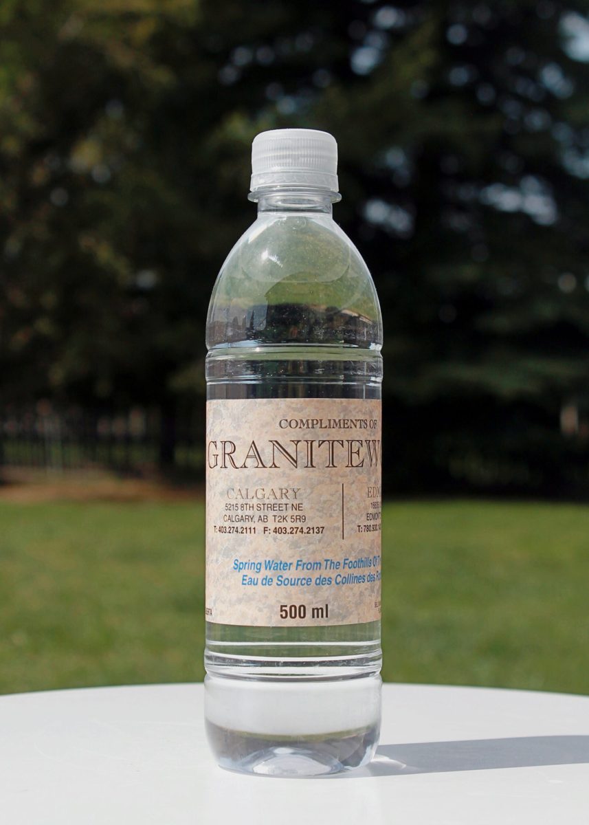 Custom labelled bottle for GraniteWorks
