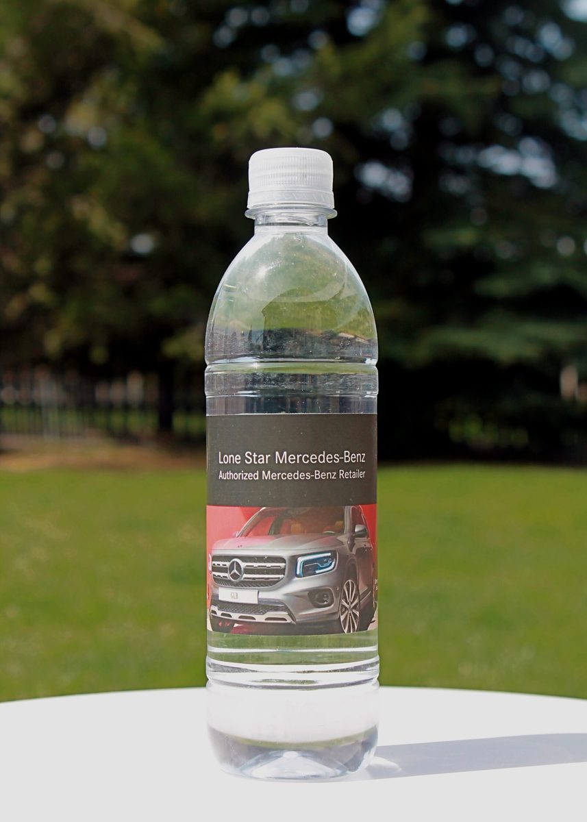 Custom labelled bottle for Lone Star Mercedes-Benz